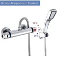 thumbnail image 4 of Thermostatic Shower Mixer Tap, 59 Brass Thermostatic Bathtub Faucet, Safety Protection With 38 Anti-scalding Button, Bathtub Mixer Tap Precise Adjustm, 4 of 5