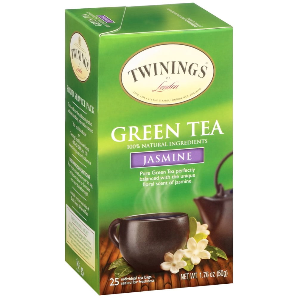 Twinings of LondonÂ® Jasmine Green 25 ct Tea Bags 1.76 oz. Box