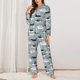 thumbnail image 2 of Balery Swan Princess On Lake Conjunto de Pijama con Estampado para Mujer, Conjunto de Dos Piezas con Manga Larga, Ropa de Dormir Suave con Bolsillos, Pijamas Cómodos-X-Large, 2 of 7