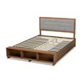thumbnail image 4 of Baxton Studio Cosma Modern Transitional Ash Walnut Brown Finished Wood 4-Drawer Queen Size Platform Storage Bed, 4 of 13