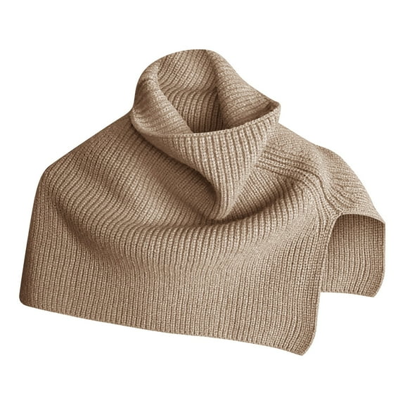 Scarf For Women Winter Autumn And Winter Solid Color Turtleneck Cloak Shawl Knitted Sweater Shawl Shawl Wraps For Women
