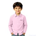 thumbnail image 2 of Fozruso Boys Uniform Dress Shirt, Long Sleeve Button-Down Shirts for Kids School Daily Casual, 2 of 6