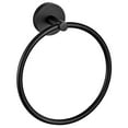 thumbnail image 5 of Graz 4-Piece Bathroom Accessory Set, Matte Black, Includes Towel Bar, Towel Ring, Toilet Paper Holder, and Robe Hook – Design House, 188714, 5 of 15