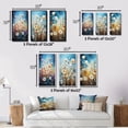 thumbnail image 4 of Designart "Meadow Painting III" Floral & Botanical Framed Wall Art Set Of 3 - White Meadow Frame Canvas Set For Living Room Decor, 4 of 7