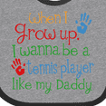 thumbnail image 4 of Inktastic Tennis Player Like Daddy Boys or Girls Baby Bib, 4 of 4