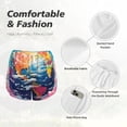thumbnail image 4 of Balery Colorful Whimsical Earth Pantalones cortos deportivos para mujer con forro y dos bolsillos, elásticos, para entrenamiento, gimnasio, yoga-Large, 4 of 7