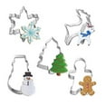 thumbnail image 5 of 5pcs Christmas Cookie Molds Set - Premium Stainless Steel Cutters for Baking Biscuits - Christmas Tree, Snowflake, Snowman, Reindeer Shapes for Holiday Baking Fun, 5 of 5