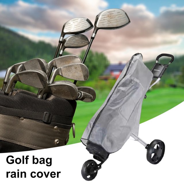 LJNYFDC Golf Bag Rain Protection Folding Golf Rain Cover Waterproof and Windproof PVC Transparent Rainproof Cover for Golf Clubs Heavy Duty Raincoat Protection