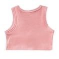 thumbnail image 3 of CCRFTGI Tank Tops for Kids Girls Size 6-7 Athletic Ribbed Casual Sleeveless Sports Bra Stylish Racerback Crop Top Pink 3-4 Years, 3 of 4