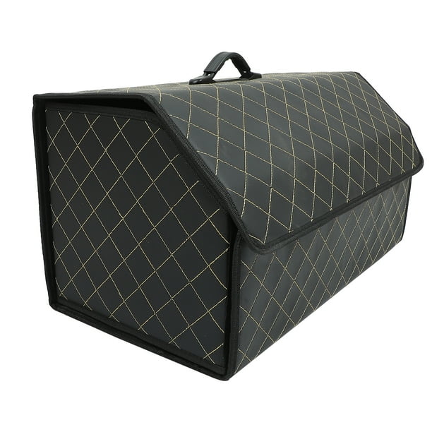 GOOHOCHY Caja de almacenamiento plegable para maletero de coche, organizador de cuero para maletero de coche