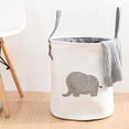 thumbnail image 3 of Laundry Hamper Laundry Basket Laundry Bag Basket for Children Laundry Chest Toy Box Gray Elephant, 3 of 4