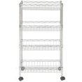 thumbnail image 2 of SAFAVIEH Mario 4-Tier Chrome Wire Basket Rack Chrome, 2 of 6