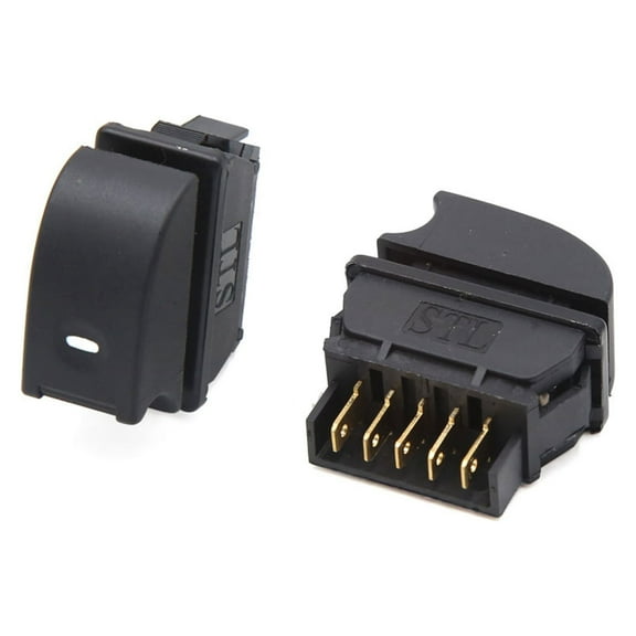 Unique Bargains 2pcs Universal Black 5 Pins Electric Power Window Master Control Switch for Car