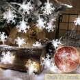 thumbnail image 2 of Christmas Snowflake Lights, 20ft 40LED 8 Modes & Timer Battery Operated Fairy Lights for Indoor/Outdoor Holiday Party Decorations (White), 2 of 14