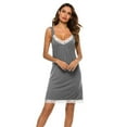 thumbnail image 2 of GHSOHS Robes for Women Nightgowns Womens Bath Robe Women Sleeveless Long Nightgown Summer Full Slip Sleep Dress Soft Nightshirt Chemise Sleepwear Dresses Sleepshirt Robe Pajamas, 2 of 8