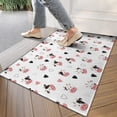 thumbnail image 4 of White Cow Heart Pattern Door Rugs,Washable Non Slip Door Mats Indoor,Decorative Door Mats,Entry Mat Indoor for Entrance,Bedroom,Kitchen,Bathroom,17"x30", 4 of 6