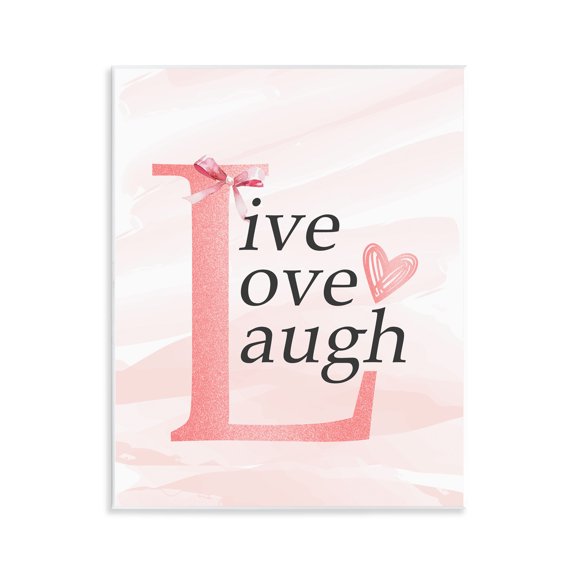 Stupell Industries Contemporary Live Love Laugh Pastel Wall Plaque Art, 11 x 14, by Kim Allen