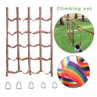200cm Rope Ladder, 6 Rungs Climbing Rope for Kids & Adults, Climbing Game  for Swing Accessories, Tree House, Playground, Play Set Red 