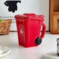 thumbnail image 5 of Funny Trash Can Ceramic Mug with Shovel Spoon Lid Included – Novelty Office Gag Gift, Coffee Tea Cup for Coworkers and Family B, 5 of 7