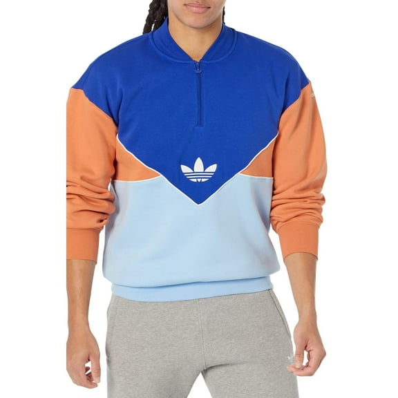 adidas Originals Colorado 1/2 Zip Crew Pullover Semi Lucid Blue/Clear Sky/Hazy Copper 2XL