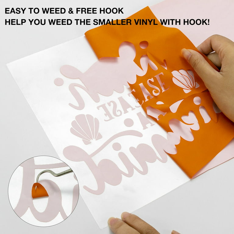 HTVRONT 25 Sheets 12 x 10 PU HTV Heat Transfer Vinyl Bundles Iron on for  T-Shirts, Includes Teflon Sheet and Weeding Tool for Easy Transfers 