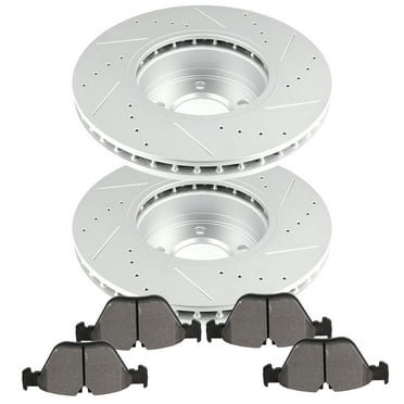 ECCPP Brake Disc Rotors Ceramic Pads Slotted For Lexus ES350h ES350h Avalon Camry Fits select: 2017-2018 TOYOTA RAV4 LE, 2006-2009 TOYOTA RAV4