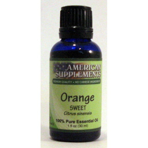 Orange (Sweet) Essential Oil American Supplements 1 oz Oil