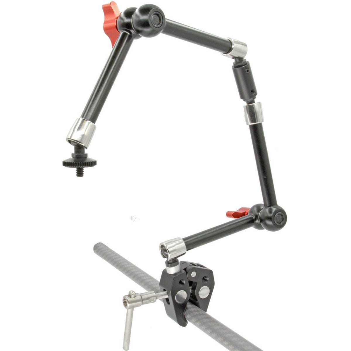 GyroVu Adjustable Clamp Mount with Dual Heavy Duty 11" Articulated Arm Monitor Mounts