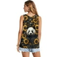 thumbnail image 2 of FUIALDOLG Wmens Sunflower and Panda Tank Tops Summer Outfits Loose Fit V Neck Vest Workout Tank Shirts Basic Tee Lady Trendy Tunic Shirts for Beach Vacation,Casual Work,XL, 2 of 7