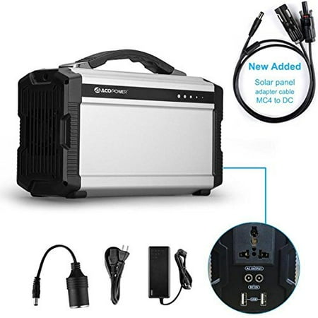 ACOPOWER 220Wh Portable Solar Generator for Camping, 60,000mAh Lithium Ion Battery with AC/DC Inverter; Power Bank USB/5V DC/12V AC 110V; Input: AC, Car & Solar (Best Solar Panels And Inverters)