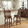 thumbnail image 4 of Weston Home Shapel Swivel Cherry Finish Counter Height Stool, Dark Grey Linen, 4 of 4
