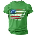 thumbnail image 2 of IYYVV 4th of July Shirts for Men USA Patriotic Tees Flag T-Shirts Fourth of July Short Sleeve Tops Green S, 2 of 4