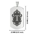 thumbnail image 2 of Stainless Steel Alphabet Letter T initial Dog Tag Pendant Necklace, 2 of 3