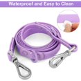 thumbnail image 2 of Correa impermeable para perros: Correas estándar para perros con 2 ganchos para Caminar, longitudes ajustables, duradero y resistente al olor (S 3/4 in × 5 ft, lila), 2 of 5