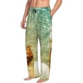 thumbnail image 6 of Sigee Starfish And Seashell print Men's Pajama Pants Lounge Sleep Bottoms with Elastic Waistband and Pockets-Small, 6 of 6