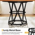 thumbnail image 6 of Tribesigns Round Dining Table for 4, 47 Inches Kitchen Table Circle Dinner Table, Wood Dining Room Table, Walnut, 6 of 7