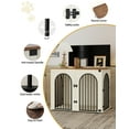 thumbnail image 6 of 44.1" Dog Crate Furniture, 3 Door Wooden Dog Crate Furniture for Small/Medium/Large Dog,White Brown, 6 of 8