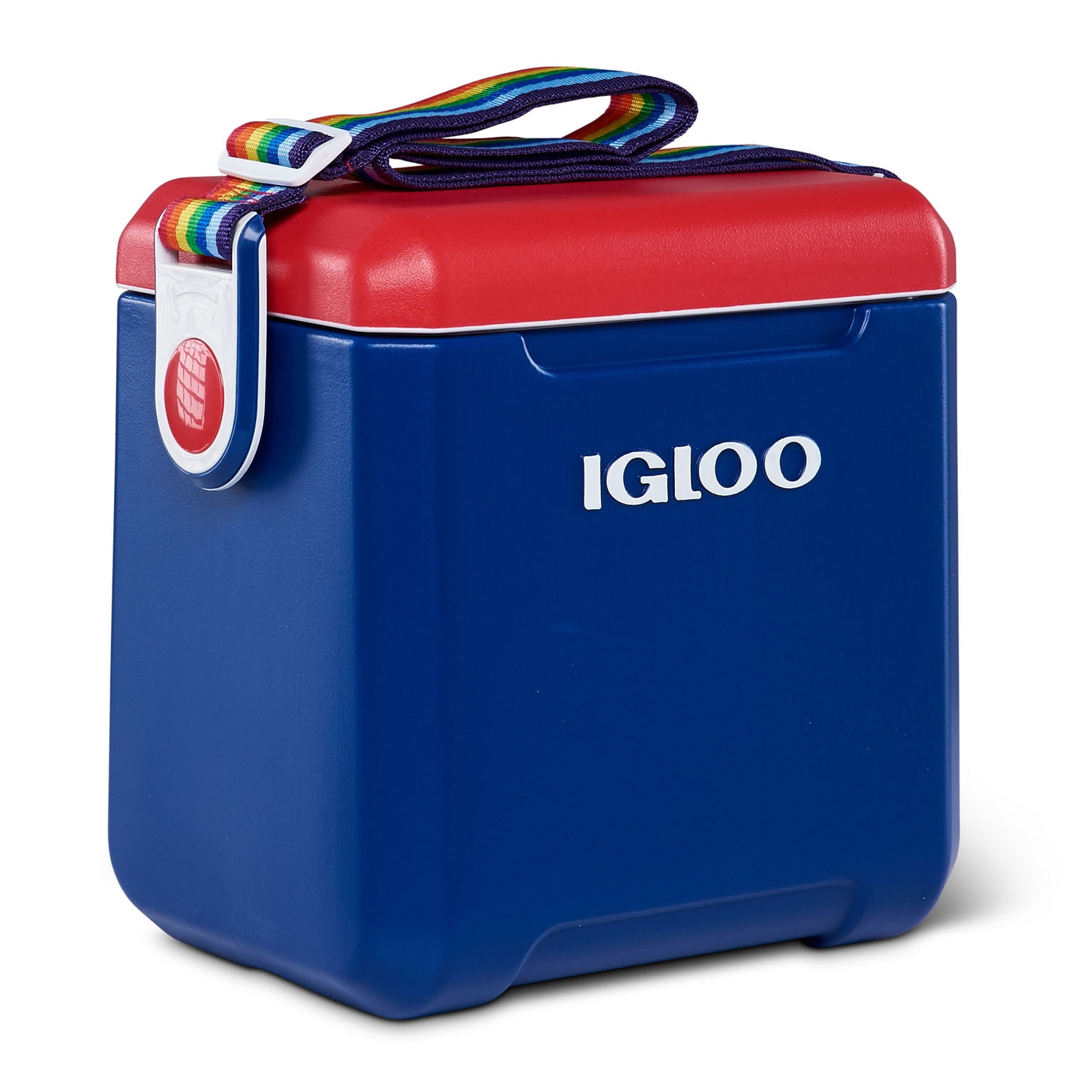 Igloo 11 Quart Tailgating Cooler w/ 2-Day Ice Retention, Navy w/ Rainbow  Strap