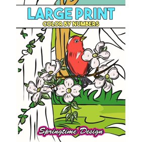 Download Adult Color By Numbers Color By Number Adult Coloring Book Large Print Coloring Books For Adults Paperback Large Print Walmart Com Walmart Com