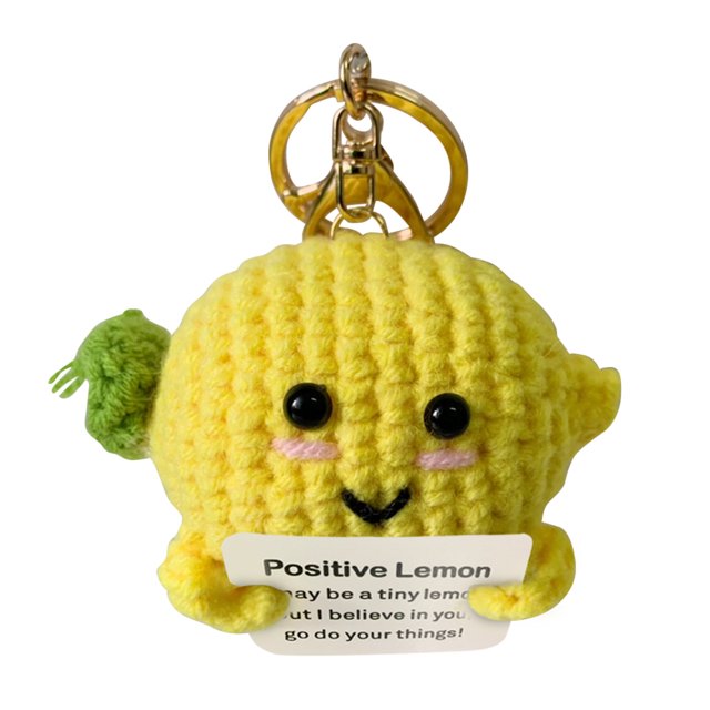 Lindo llavero tejido a mano apoyo emocional divertido pepino encurtido animar regalos