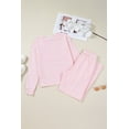 thumbnail image 5 of Chic Pink Stripe Two-Piece Outfit for Women – Casual Drop Shoulder Top with Straight Pants, L, 5 of 12