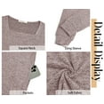 thumbnail image 6 of Fantaslook Square Neck Long Sleeve Dresses for Women Casual Trendy Sweater Dress with Pockets, 6 of 9