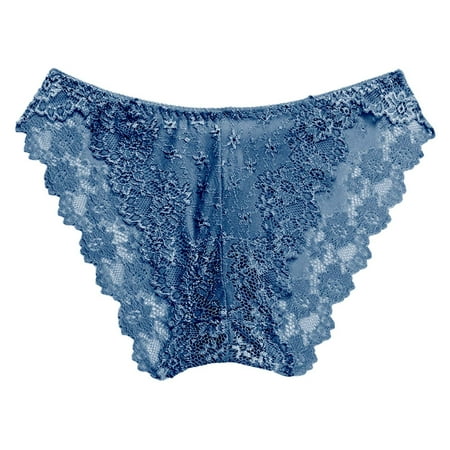 HCURIBAD Panties for Women Clearance Women s Thin Mid Waist Sexy Lace Smooth Semi-Packed Hip Triangle Panties Seamless Underwear Cotton Underwear No Show Underwear  1xLady s Panty Green One Size