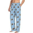 thumbnail image 3 of Kdxio Brown French Bulldog Print Men's Sleep Pajama Pant Lounge Pants with Pockets, 3 of 8