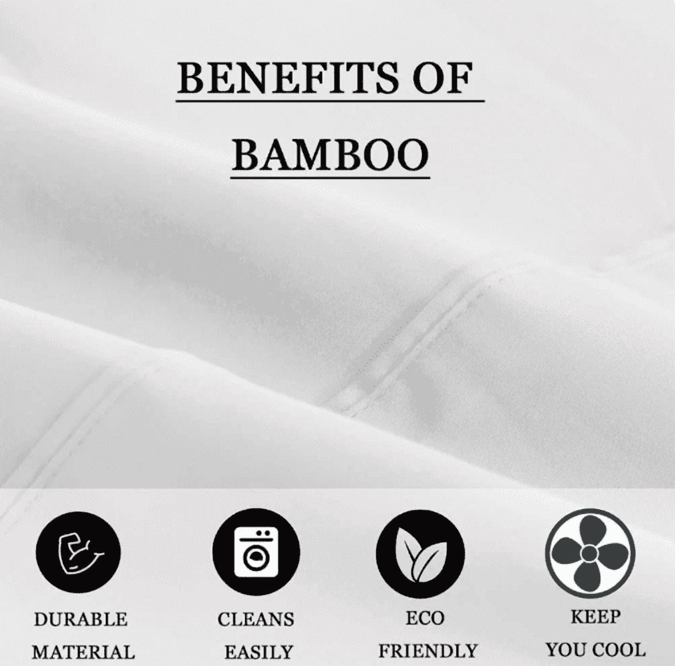 Villa Novum 6-Piece Bamboo Fiber Sheet Set (White, Full)
