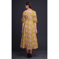 thumbnail image 4 of Bimba Floral Button Down Dress Print Mandarin Collar Roll Up Sleeves Shirt Dress-X-Large, 4 of 5