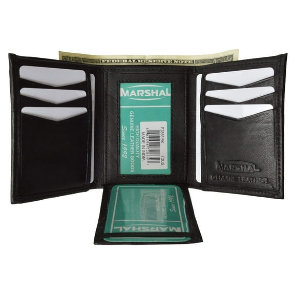 Men's Flap Down ID Window Premium Leather Trifold Wallet  P 2855 (C)