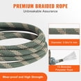 thumbnail image 3 of VEVOR Tree Stand Rope 9ft and 30ft 30KN Lifeline 0.6in Hunting Safety 2 Carabiners 9ft - Grey, 3 of 5