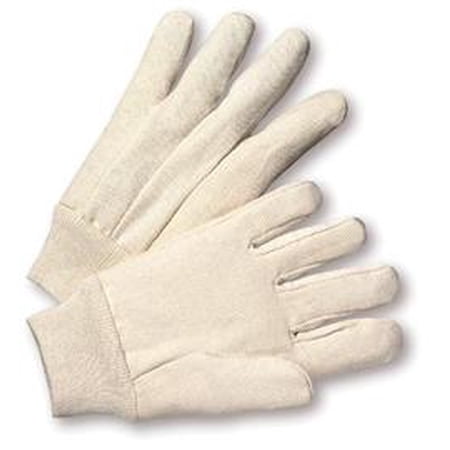 Radnor White 8 oz Cotton Clute Cut General Purpose Gloves With Knit Wrist - 12 Pair/Dozen (8 Dozen )