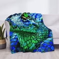 thumbnail image 3 of Balery Colorful Stained Glass Crocodile Manta de Franela con Dibujo, Lujo Ultra Suave y Cálido, Antipelusa y Resistente a las Arrugas para Cama, Sofá, Camping -60"x50", 3 of 6